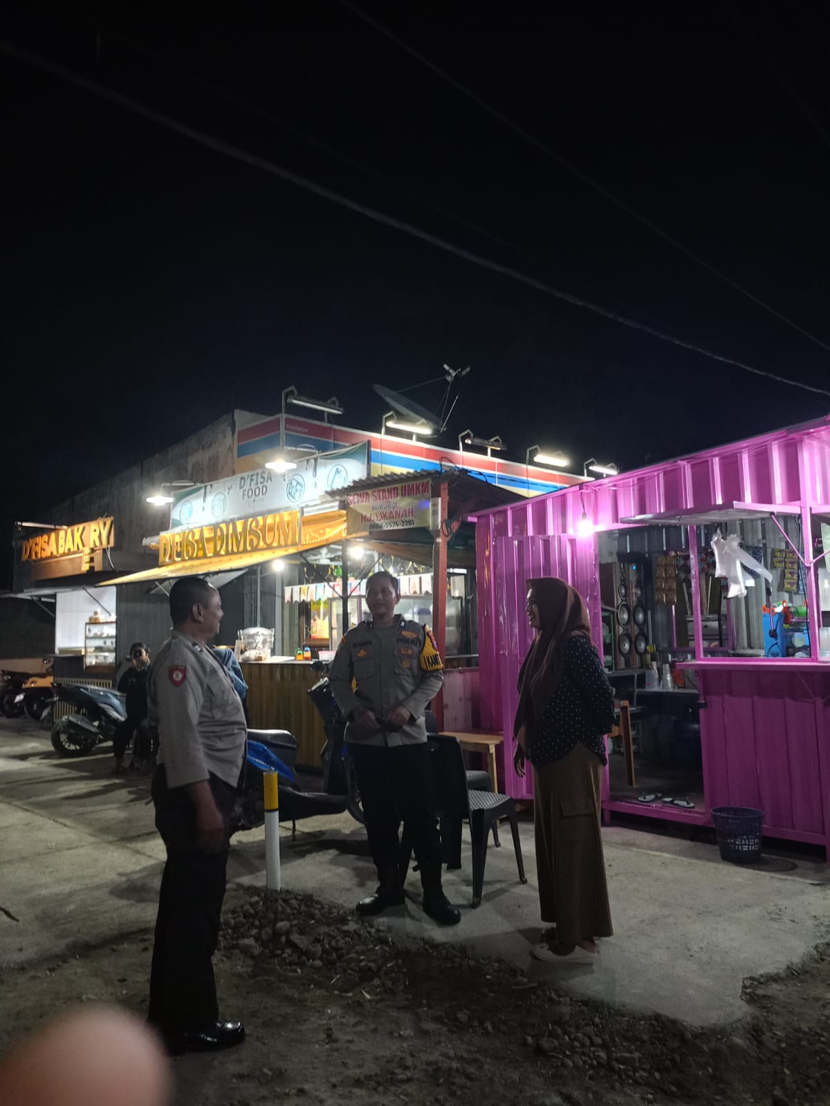 Polsek Kudu Patroli Samapta diwilayah Kuliner Panemon Guna Jaga Situasi Kamtibmas Tetap Kondusif