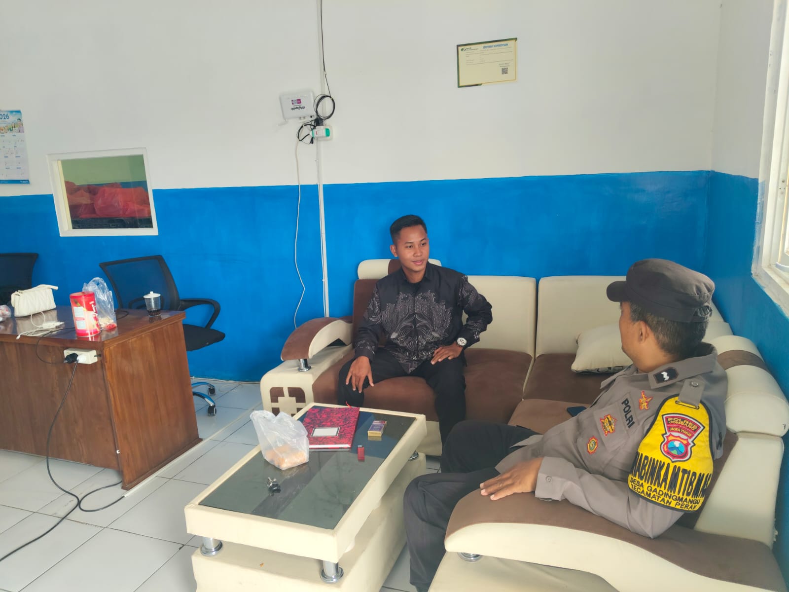 Bhabinkamtibmas desa Gadingmangu Aipda Supriyanto patroli sambang desa
