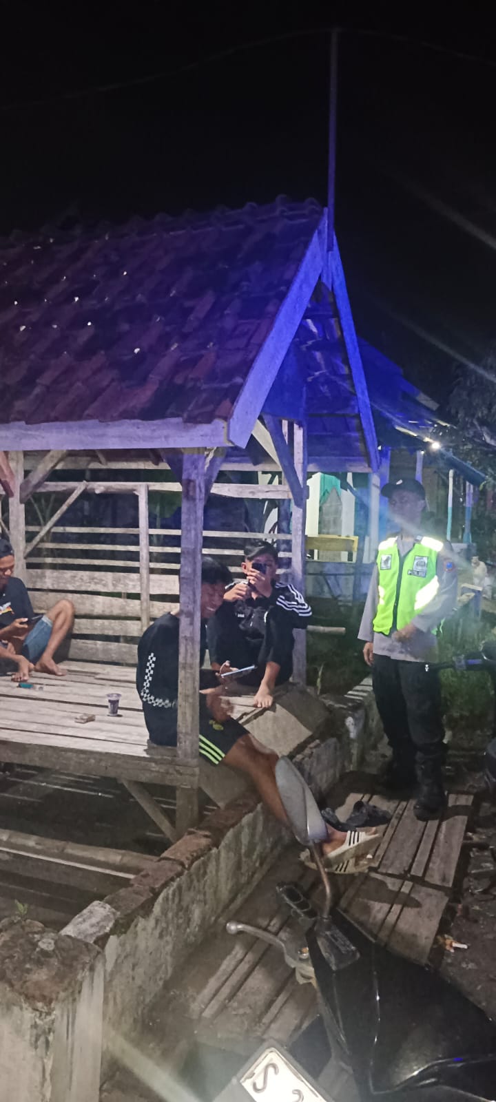 Polsek Kudu Patroli Sepertiga Malam di Wilayah Rawan Gangguan Kamtibmas