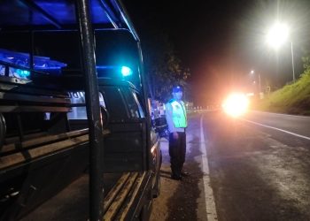 Menyisir Jalanan Sepi Yang Berpotensi Terjadinya Tindakan Kriminalitas, Polsek Kudu Pastikan Wilayah Hukumnya Aman